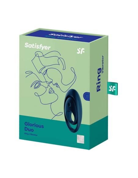 Satisfyer - glorious duo anillo vibrador azul
