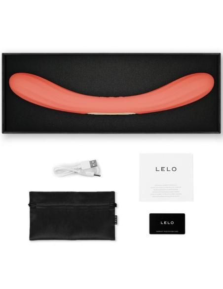 Lelo - boomerang vibrador de doble extremo rojo coral