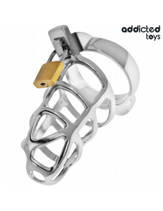 Addicted toys locked - silver lock jaula para pene de metal talla m 2