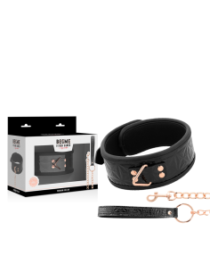 Begme - black edition collar cuero vegano con forro de neopreno 2