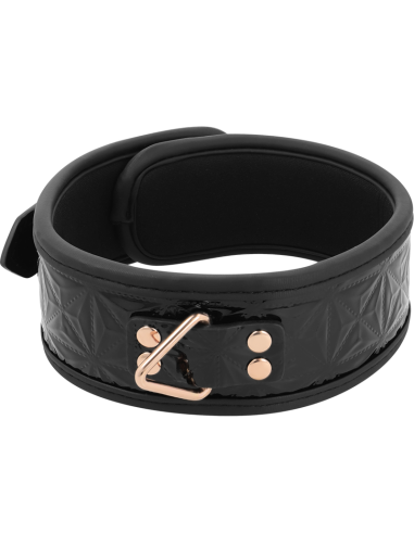 Begme - black edition collar cuero vegano con forro de neopreno