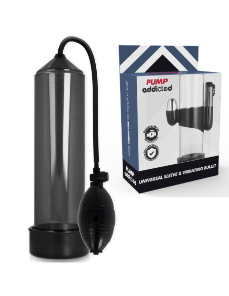 Pump addicted - bomba erecciÓn rx3 negro con vibrador