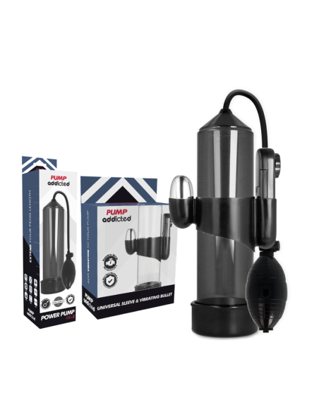 Pump addicted - bomba erecciÓn rx3 negro con vibrador