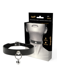 Coquette chic desire - collar cuero vegano accesorio woman cascabel/aro