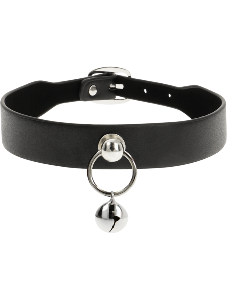 Coquette chic desire - collar cuero vegano accesorio woman cascabel/aro