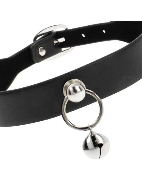 Coquette chic desire - collar cuero vegano accesorio woman cascabel/aro