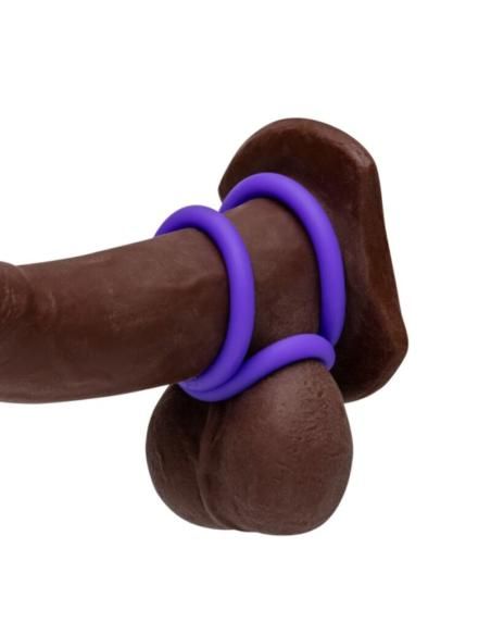 Romp - remix trio set de 3 anillos para pene silicona morado
