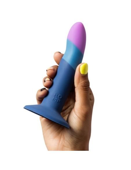 Romp - piccolo arnÉs + dildo silicona con ventosa tricolor 14 cm