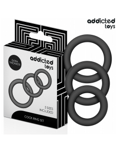 Addicted toys - set de anillos silicona modelo 1 2