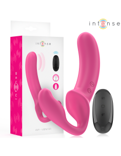 Intense - amy vibrador doble 20 cm rosa control remoto