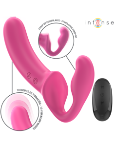 Intense - amy vibrador doble 20 cm rosa control remoto 2