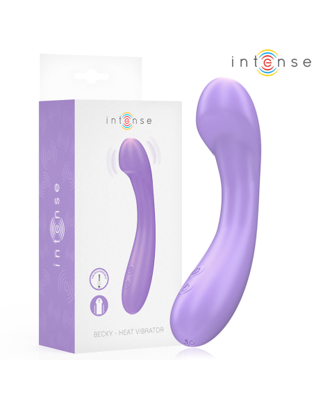 Intense - becky vibrador 19 cm calentable 7 vibraciones morado