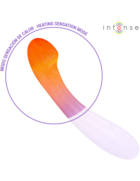Intense - becky vibrador 19 cm calentable 7 vibraciones morado