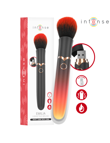 Intense - emilia vibrador brocha con efecto calor 16 cm