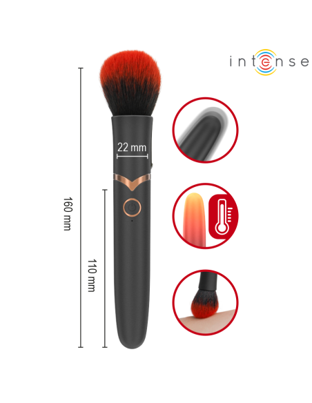 Intense - emilia vibrador brocha con efecto calor 16 cm