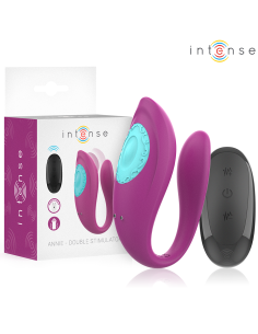 Intense - annie estimulador & vibrador forma de u morado control remoto