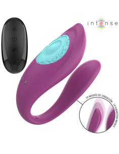 Intense - annie estimulador & vibrador forma de u morado control remoto 2