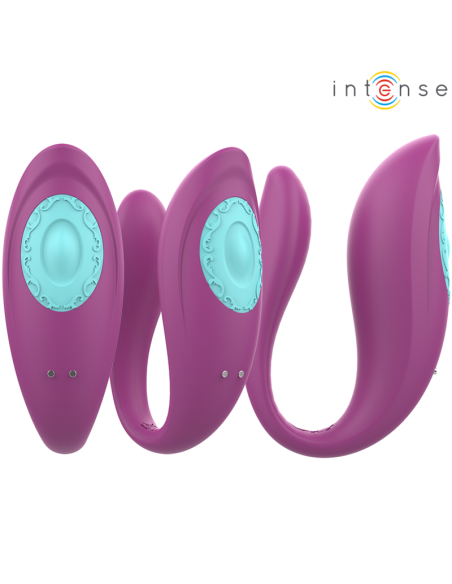 Intense - annie estimulador & vibrador forma de u morado control remoto