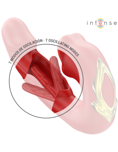 Intense - nathy vibrador doble con boca estimuladora multifunciÓn rojo