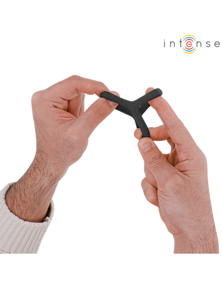 Intense - carson anillo doble para pene silicona negro modelo 4
