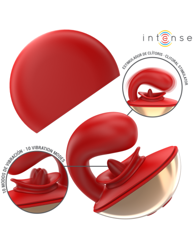 Intense - mariah vibrador & estimulador en forma de u 10 vibraciones rojo