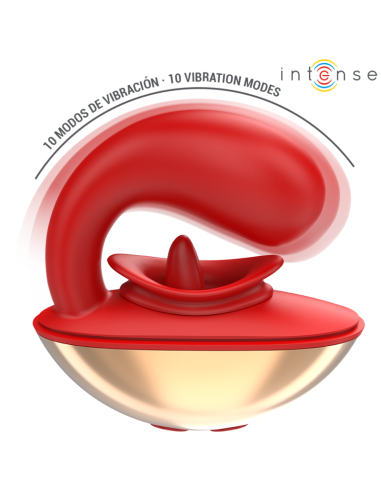 Intense - mariah vibrador & estimulador en forma de u 10 vibraciones rojo