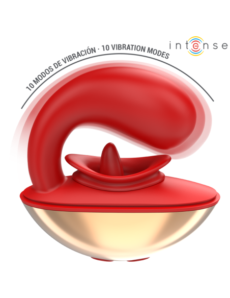 Intense - mariah vibrador & estimulador en forma de u 10 vibraciones rojo