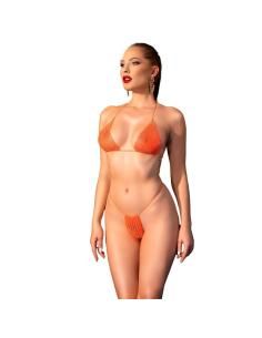 Chilirose - cr 4898 bikini naranja lentejuelas talla Única 2