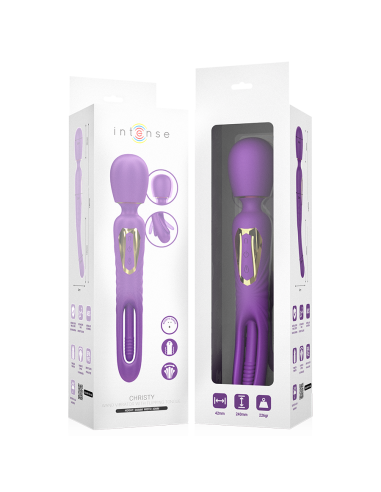 Intense - christy vibrador wand con lengua giratoria
