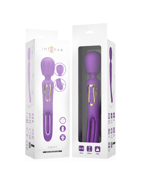 Intense - christy vibrador wand con lengua giratoria