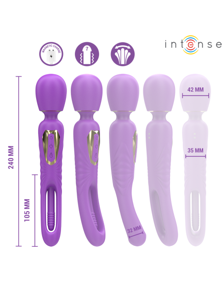 Intense - christy vibrador wand con lengua giratoria