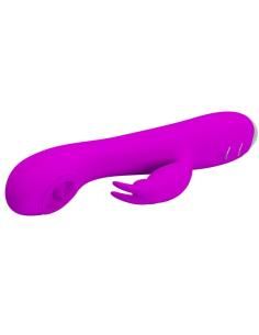 Pretty love - rachel vibrador recargable con succionador morado 2