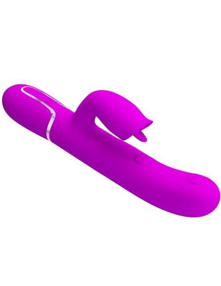 Pretty love - vibrador rabbit con licking fucsia