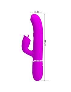 Pretty love - vibrador rabbit con licking fucsia 2