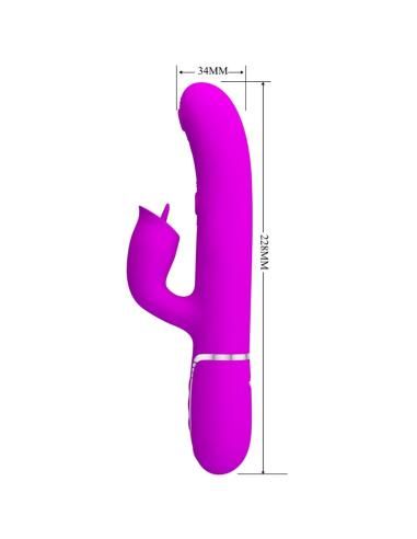 Pretty love - vibrador rabbit con licking fucsia