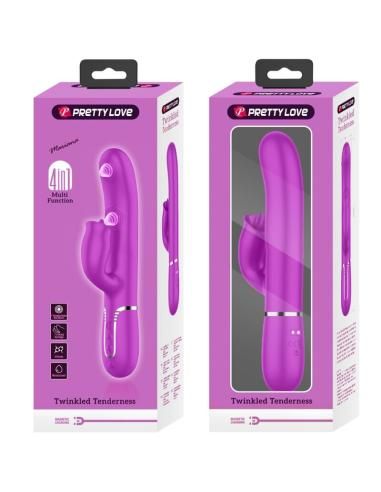 Pretty love - vibrador rabbit con licking fucsia