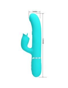 Pretty love - vibrador rabbit con licking verde agua 2