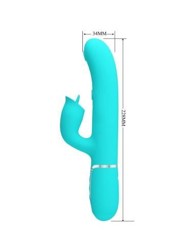 Pretty love - vibrador rabbit con licking verde agua