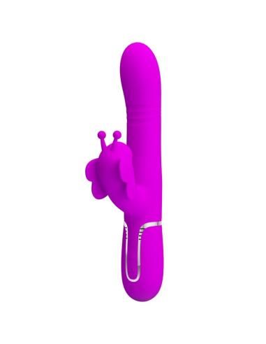 Pretty love - vibrador rabbit multifunciÓn 4 en 1 mariposa fucsia