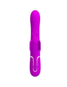 Pretty love - vibrador rabbit multifunciÓn 4 en 1 mariposa fucsia 2