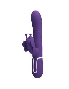 Pretty love - vibrador rabbit multifunciÓn 4 en 1 mariposa morado