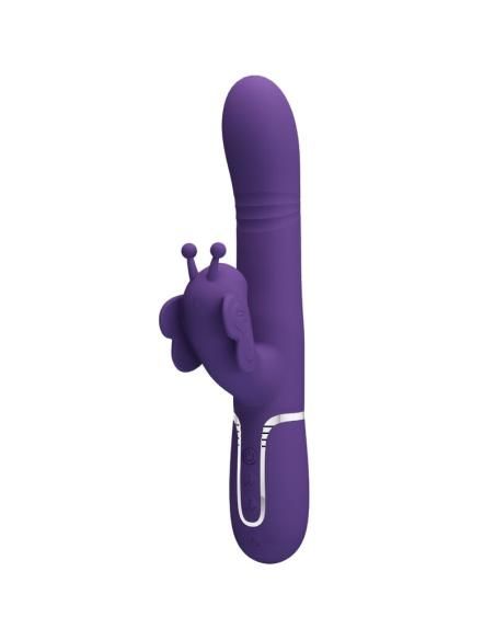 Pretty love - vibrador rabbit multifunciÓn 4 en 1 mariposa morado