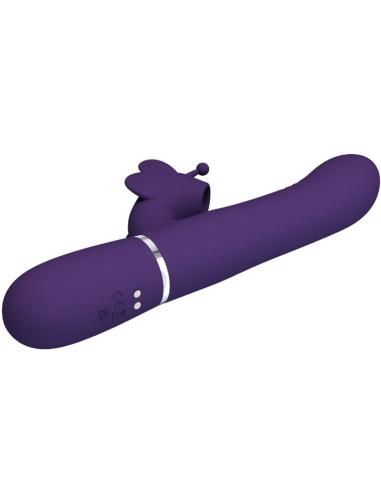 Pretty love - vibrador rabbit multifunciÓn 4 en 1 mariposa morado