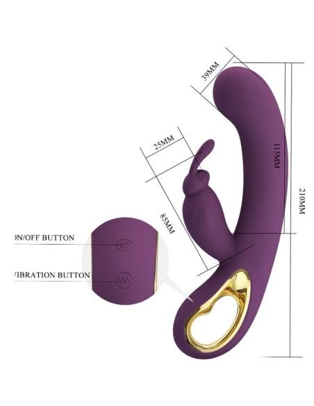 Pretty love - liam vibrador rabbit & estimulador punto g morado