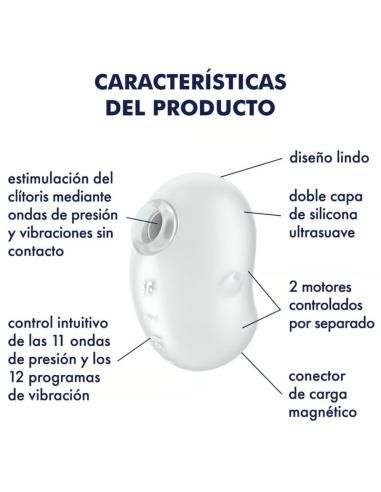 Satisfyer - cutie ghost vibrador lay-on blanco