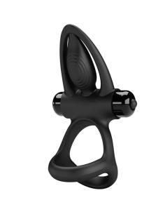 Pretty love - anillo vibrador 10 vibraciones silicona negro