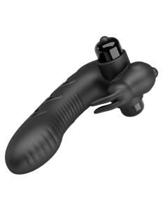 Pretty love - vance funda dedo vibrador conejo negro 2