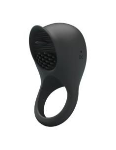 Pretty love - anillo vibrador para pene con lengua negro