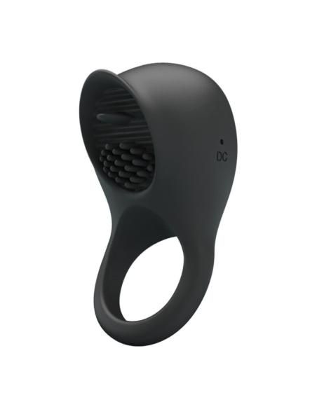 Pretty love - anillo vibrador para pene con lengua negro