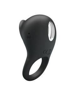 Pretty love - anillo vibrador para pene con lengua negro 2